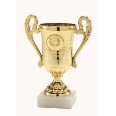 Beker met zilver marmeren voet hoogte 14,5 cm